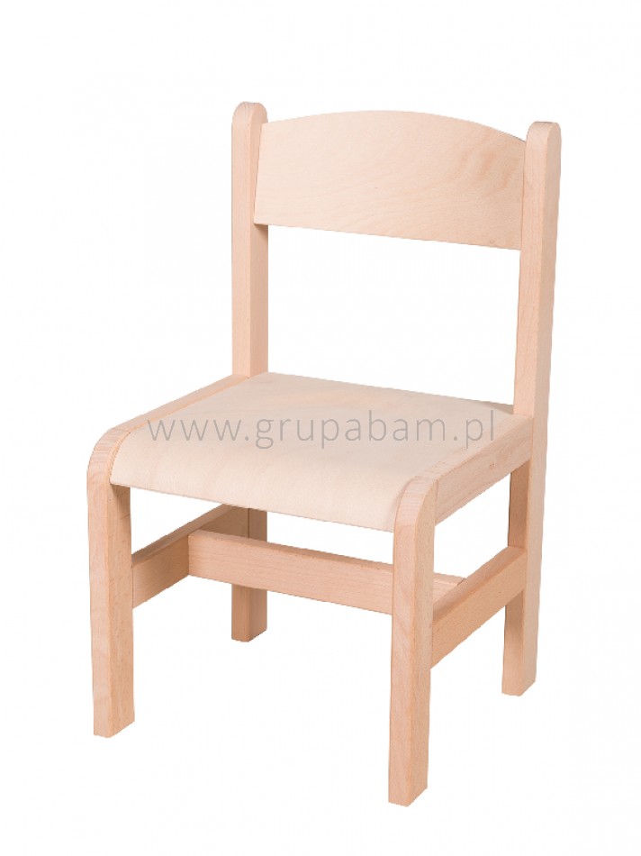 Krzesełko bukowe wys. 31 cm naturalne, z filcowymi zaślepkami