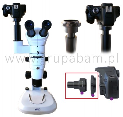 Mikroskopowy adapter fotograficzny do lustrzanek (Canon)