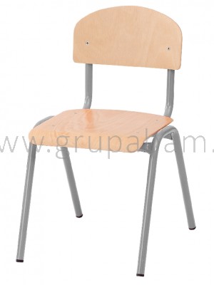 Krzesło rozm. 1 wys. 26 cm, aluminiowe z plastikowymi ślizgaczami