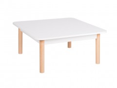 Stół niski kolorowy kwadrat, biały