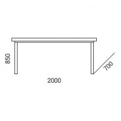 Stół warsztatowy bez szafek  2000x700x850