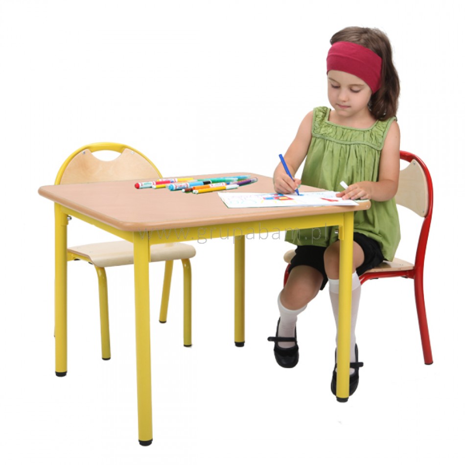 Stół przedszkolny Bambino 65x65 cm kwadratowy