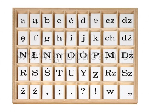 Ruchomy alfabet.Litery drukowane