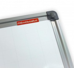 Tablica suchościeralno-magnetyczna w kratkę, rama aluminiowa CLASSIC 600x400