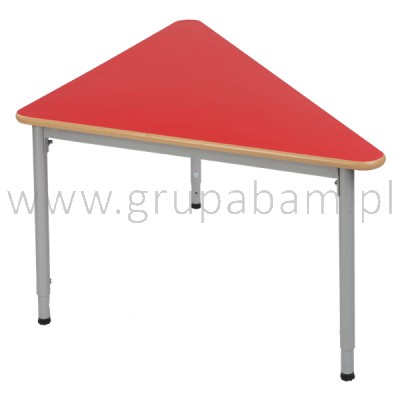 Stół przedszkolny Bambino trójkątny regulowany