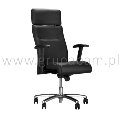 Fotel biurowy NEO LUX PL R1B steel 04 chrome z mechanizmem Duetto Syncron/MPD-165/