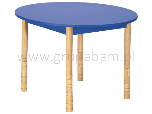 Kolorowy stół z dokrętkami - Okrągły 100 - niebieski