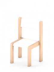 Krzesełko bukowe wys. 21 cm białe