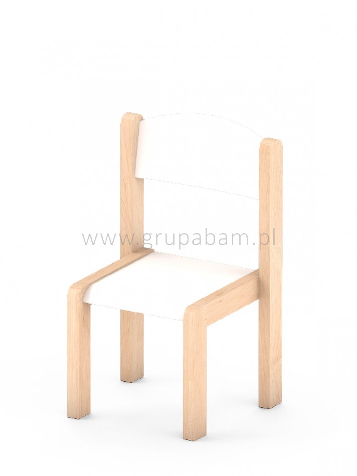 Krzesełko bukowe wys. 21 cm białe