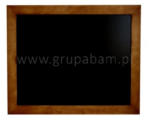 Tablica czarna kredowa w ramie drewnianej lakierowanej brązowej 40 mm, 770x570