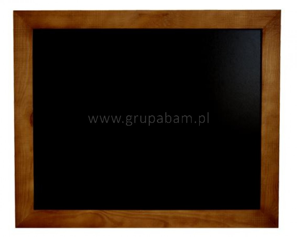 Tablica czarna kredowa w ramie drewnianej lakierowanej brązowej 40 mm, 770x570