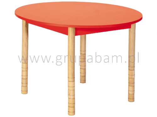 Kolorowy stół z dokrętkami - Okrągły 100 - czerwony