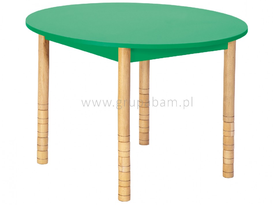 Kolorowy stół z dokrętkami - Okrągły 100 - zielony