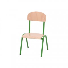 Krzesło rozm. 1 wys. 26 cm, czerwone z plastikowymi ślizgaczami