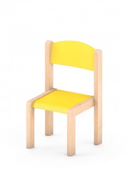 Krzesełko bukowe wys. 21 cm żółte