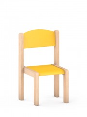 Krzesełko bukowe wys. 21 cm żółty pastel