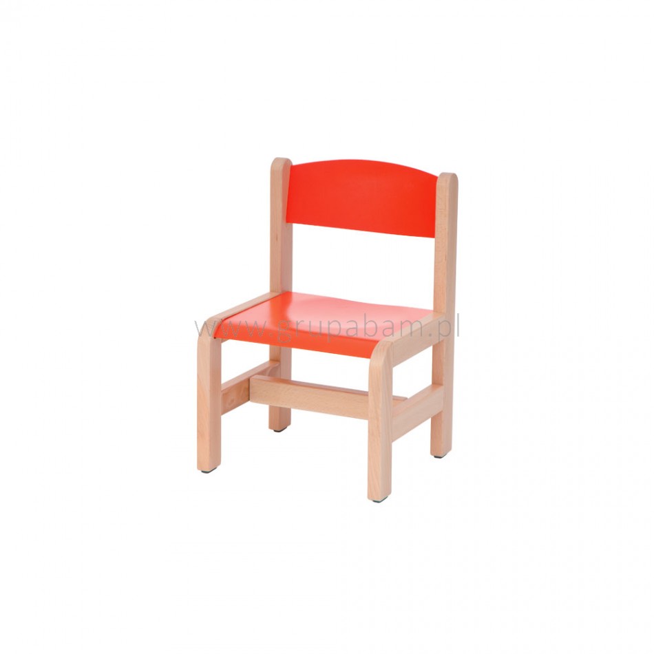 Krzesełko bukowe  - czerwone (1)