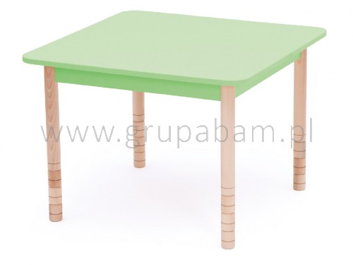 Stół kolorowy kwadratowy pastel - zielony