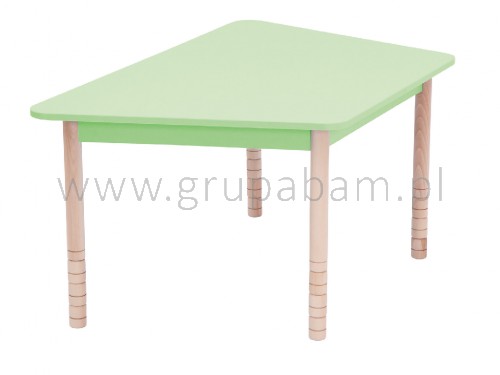Stół kolorowy trapezowy pastel - zielony
