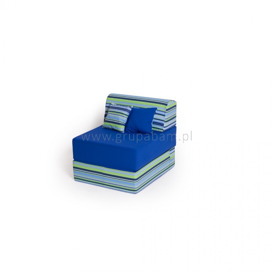 Krzesełko piankowe niebieskie w paseczki