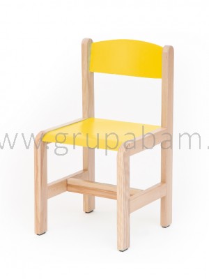 Krzesełko bukowe wys.31 cm  z filcowymi zaślepkami