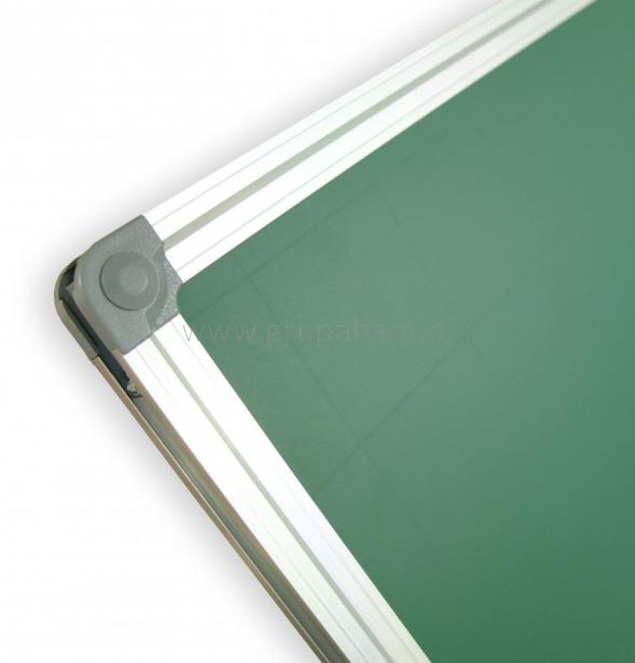 Tablica kredowa, magnetyczna, zielona, w kratkę, rama aluminiowa Classic 600x400