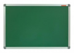 Tablica kredowa, magnetyczna, zielona, w kratkę, rama aluminiowa Classic 600x400