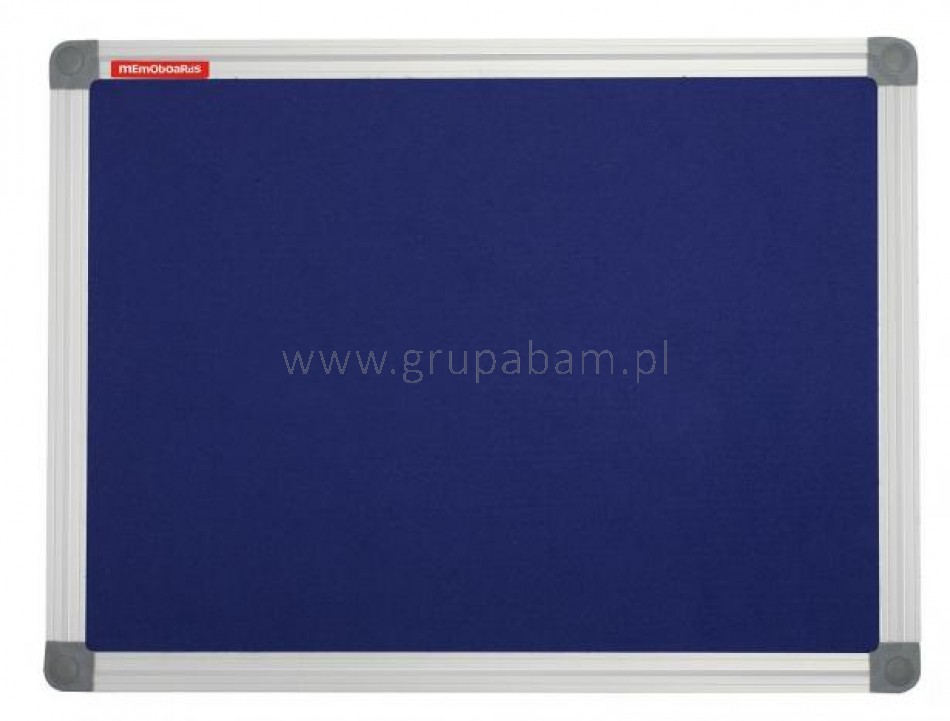 Tablica filcowa niebieska w ramie aluminiowej 900x600 mm