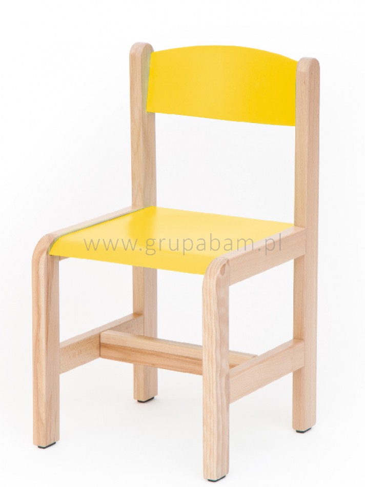 Krzesełko bukowe rozmiar 2 - żółte
