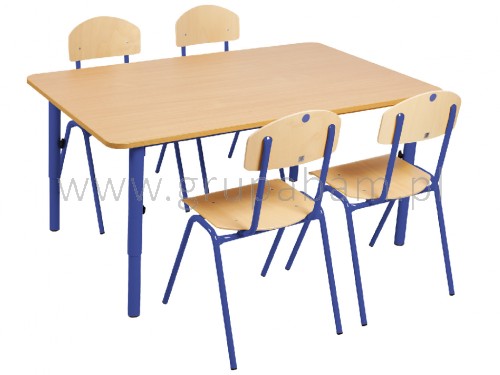 Stolik przedszkolny regulowany 40-59 cm - niebieski