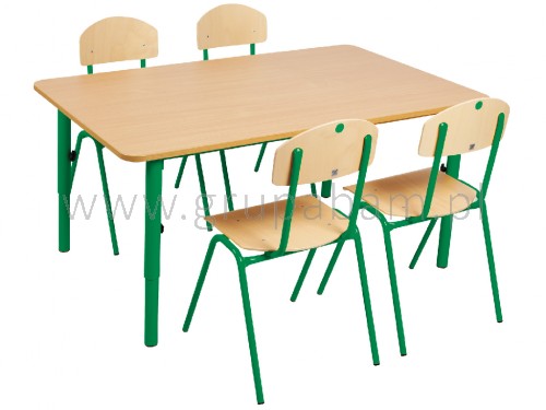 Stolik przedszkolny regulowany 40-59 cm - zielony