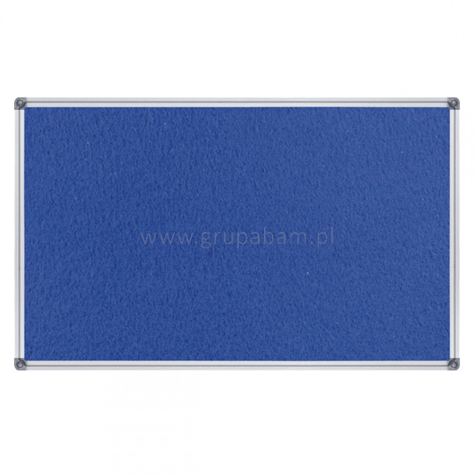 Tablica filcowa niebieska w ramie aluminiowej Profit 90x120 cm