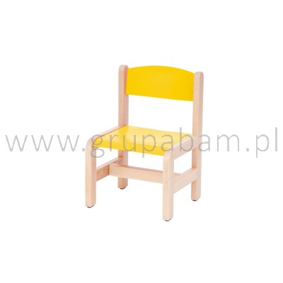 Krzesełko bukowe F -  żółte (1)