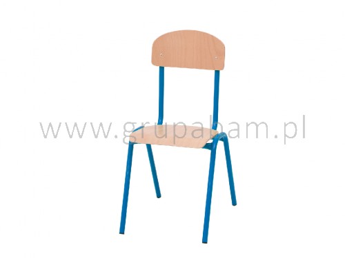 Krzesło rozm. 2 wys. 31 cm, jasnoniebieskie z plastikowymi ślizgaczami