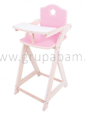 Drewniane krzesło dla lal