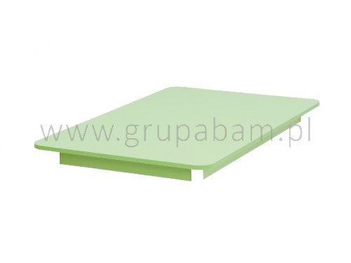 Blat stołu kolorowego prostokątnego, zielony pastel