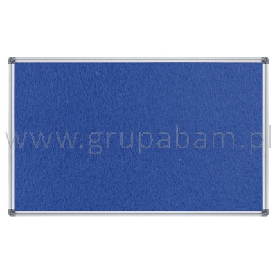 Tablica filcowa niebieska w ramie aluminiowej Profit 120x220 cm