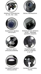 Mikroskop Genetic Pro Bino + wbudowana kamera 1.3MP USB