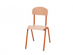 Krzesło wys. 38 cm, pomarańczowe z plastikowymi ślizgaczami